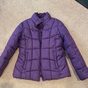 FADED GLORY Fleece Purple Puffer Winter Jacket
